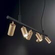 Lustra cu spoturi aurii dispersoare reglabile 6xGU10/28W, Dynamite SP6 244648 Ideal Lux