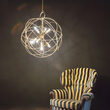 Candelabru modern auriu 7xE27/60W, KONSE SP7 156033 Ideal Lux