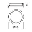 Spot LED montaj incastrat dispersor dublu 13W/3000/4000/6000K XEvo CCT EVR02CCT SWH Arelux