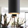 Lustra moderna neagra dispersor cilindric 1xGU10/28W, Look SP1 D06 104928 Ideal Lux
