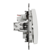 Intrerupator dublu alb 10AX Sedna Design, Schneider Electric SDD111105
