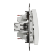 Intrerupator cap scara dublu alb 10AX Sedna Design, Schneider Electric SDD111108