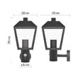Aplica exterior IP44 neagra senzor PIR 1×E27/15W LED Adenia ZGB040P Emos