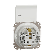 Priza simpla alba 16A 2P+E obturatoare+capac IP44 Design, Schneider Electric SDD211023