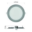 Downlights rotund LED, cu posibilitatea de schimbare a temperaturii de culoare 3000K, 3500K si 4000K, 12.5W, 1050 lm, IP20, Emos ZD1233