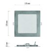 Downlights patrat LED, cu posibilitatea de schimbare a temperaturii de culoare 3000K, 3500K si 4000K, 12.5W, 1050 lm, IP20, Emos ZD2233
