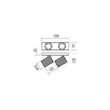 Spot modern negru 2x7W Delphi 01-3403 Redo