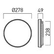 Plafoniera LED XPLANNER senzor miscare 18W 3000K/4000K/6500K IP54 120° WH Arelux PLN01CCT SZ