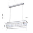 Lustra Prism cristal moderna crom LED 80W/6400lm/3000K, HL 6-1701/90x17 CHROM Orion