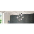 Lustra moderna cromata abajururi sticlă fumurie 6xE14/42W, Plumen 01-2069 Redo