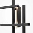 Aplica LED moderna Halo neagra abajur alb L68cm 24W, Maytoni