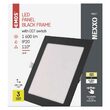 Downlights patrat LED, cu posibilitatea de schimbare a temperaturii de culoare 3000K, 3500K si 4000K, 18W, 1600 lm, IP20, Emos ZD2343