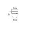 Aplica/plafoniera exterior IP44 gri 1xE27/28W, Bulk 90641 Smarter