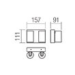 Aplica/Spot exterior IP65 LED orientabil gri 2x9W/2200K-4000K, Alan 90633 Smarter