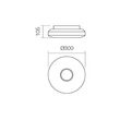 Plafoniera moderna baie IP44 crom, LUNAR 01-695 Smarter