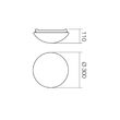 Plafoniera moderna alba baie IP44, Ibis 01-398 Smarter