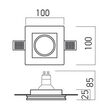 Spot trimless XGESS MINI TRIM. GU10/PAR16 1x50W 100x100 mm IP20 GP WH Arelux GSS02