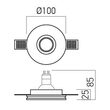 Spot trimless XGESS MINI TRIM. GU10/PAR16 1x50W Ø100 IP20 GP WH Arelux GSS01