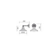Aplica moderna alb mat detalii aurii, Spinner 01-1290 Smarter