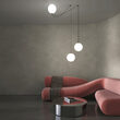 Lustra LED moderna Twins neagra abajur alb Ø20cm 26W, Maytoni