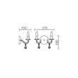Aplica moderna alama antichizata, Fabiola 02-710 Smarter
