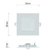 Downlights patrat LED, lumina calda 3000K, 7W, 450 lm, IP20, Emos ZD2124