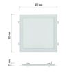 Downlights patrat LED, lumina calda 3000K, 25W, 2000 lm, IP20, Emos ZD2154 