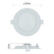 Downlights rotund LED, lumina calda 3000K, 7W, 450 lm, IP20, Emos ZD1124
