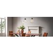 Lustra moderna neagra abajur sticla champagne 1xE27/42W, Amno 01-1770 Redo