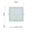 Downlights patrat LED, lumina neutra 4000K, 18W, 1600 lm, IP20, Emos ZD2145