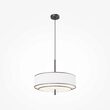 Lustra moderna Bergamo neagra abajur alb cu negru Ø50cm, Maytoni