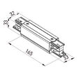 Conector liniar conexiune mecanica si electrica si alimentare 2 sine 3 circuite TRACK N 3c Arelux TKN1018 S