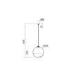Lustra moderna aurie abajur sticlă alba degrade 1xE27/42W, Berry 01-2270 Redo