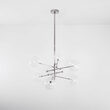 Candelabru modern cu 6 brate din alama masiva si abajururi din sticla suflata, RD 15, B013 SchwungHome
