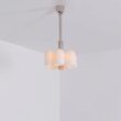 Candelabru modern cu 6 brate din alama masiva si abajururi din sticla opal, Odyssey, B142 SchwungHome