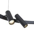 Lustra LED moderna Satellite neagra L90cm 42W, Maytoni
