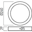 Plafoniera LED rotunda XFORM 15W 4000K Ø240 mm IP40 Arelux FMR240NW MWH