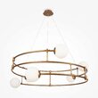 Lustra moderna Balance bronz abajur alb Ø81cm, Maytoni