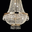 Candelabru clasic auriu decorat cu cristale 9xG9/4W, Caesar SP9 114736 Ideal Lux