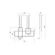 Lustra moderna neagra dispersor silicon LED 86W/7912lm/3000K, Thai 01-2100 Redo