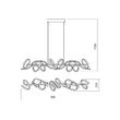 Pendul cu LED-uri SMD, structură din aluminiu și metal vopsit în câmp electrostatic alb mat, dispersor din silicon alb opal, GODART 01-2105, Redo