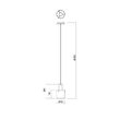 Lustra moderna neagra abajur sticlă fumurie 1xE27/42W, Lou 01-2006 Redo