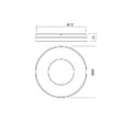 Plafonieră moderna aurie LED 75W/7725lm/3000K, Maya 01-2004 Redo