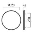 Plafoniera LED XPLANNER senzor miscare 24W 3000K/4000K/6500K IP54 120° WH Arelux PLN02CCT SZ