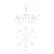 Candelabru Circe modern alb, 8 brate, 8xE27/42W, ICI C8 01, Incanti