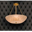 Lustra moderna, abajur din sticla aurie, 3xE27/60W, Diamante 8229, Amplex