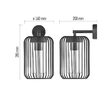 Aplica exterior IP44 neagra 1×E27/15W LED Salvia ZGD010P Emos