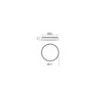 Plafonieră moderna alba dispersor PMMA LED 24W/2750lm/3000K, Erie 01-1679 Redo