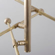 Candelabru modern cu 6 brate din alama masiva si abajururi din sticla suflata, RD 15, B013 SchwungHome