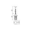 Lustra clasica exterior maro abajur sticla 1xE27/42W, Norge 9575 Redo